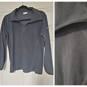 Large Black Columbia Mircrofleece 1/4 zip pullover